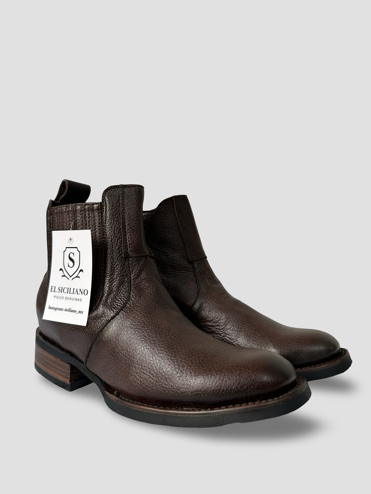 Botin Charro Café, horma Francesa