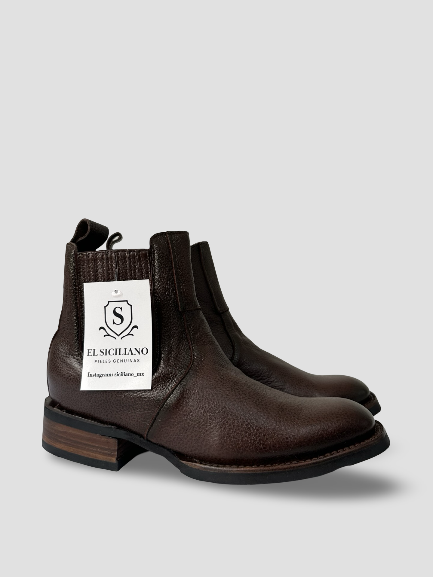 Botin Charro Café, horma Francesa