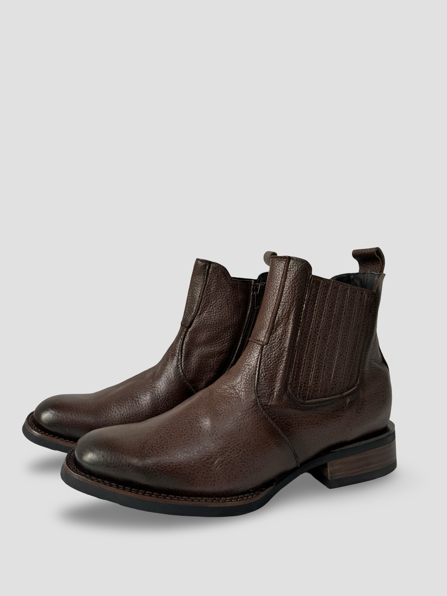 Botin Charro Café, horma Francesa