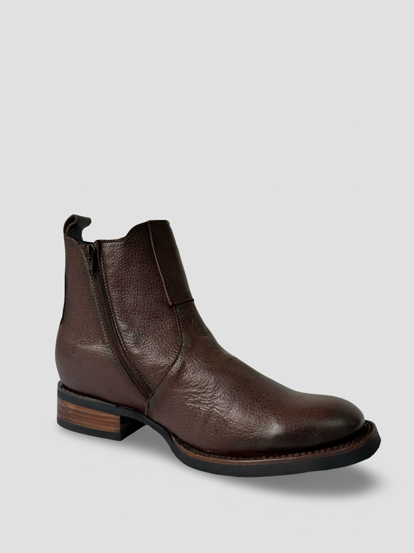 Botin Charro Café, horma Francesa
