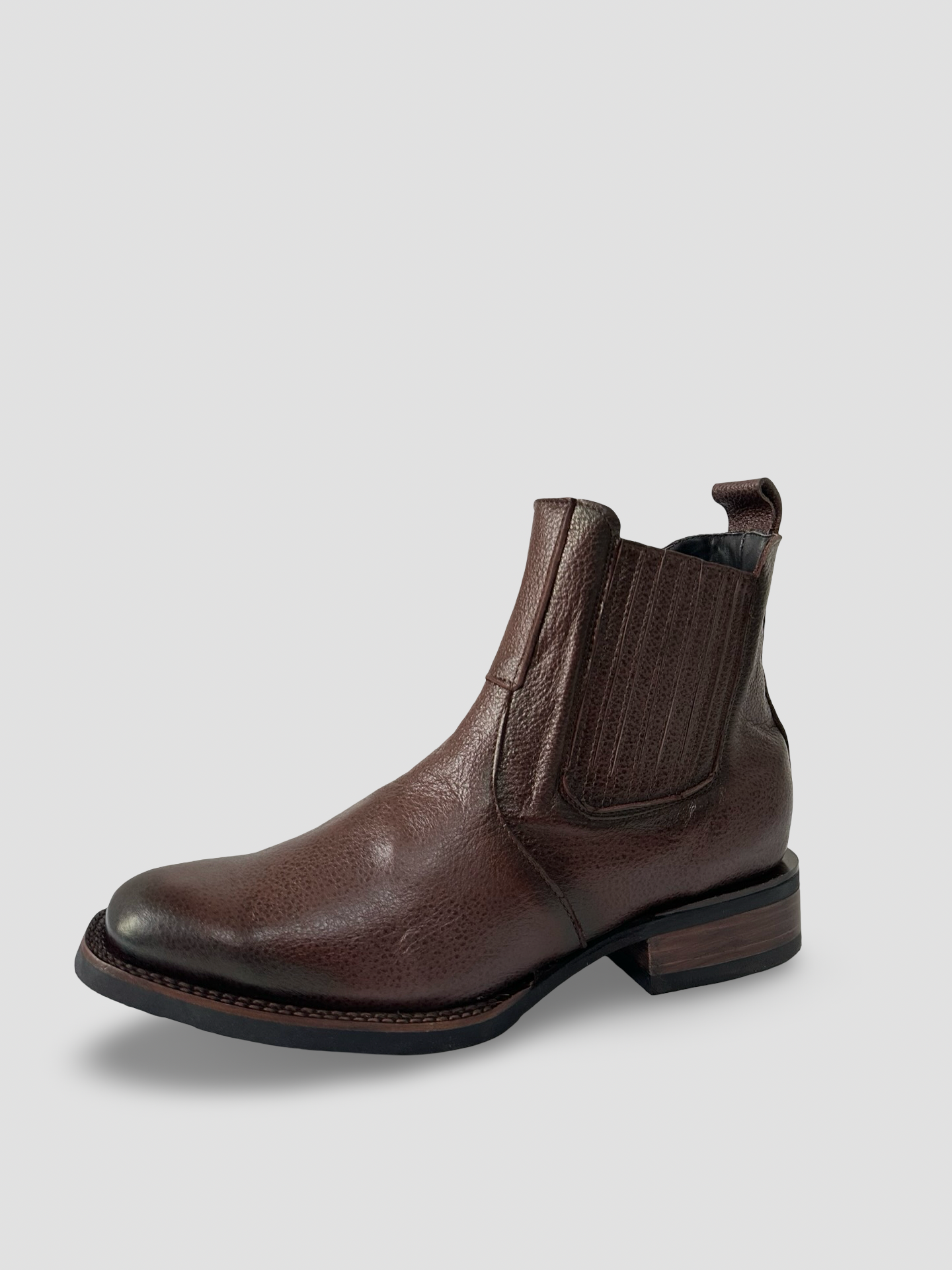 Botin Charro Café, horma Francesa
