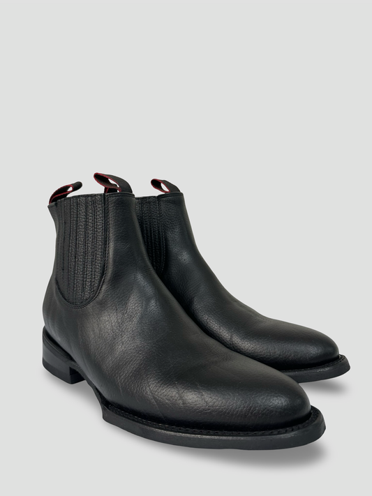 Botin Charro Negro, horma oval