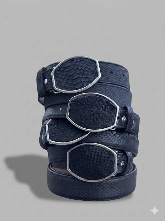Cinto Pitón Negro