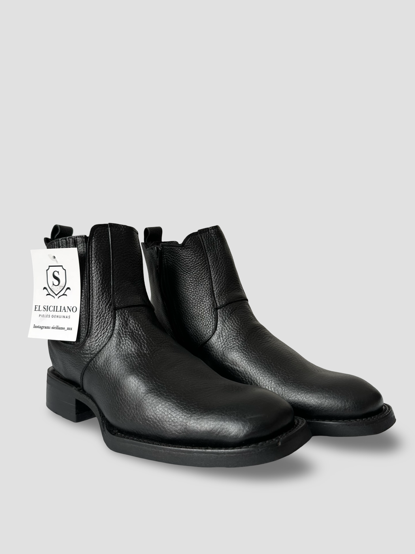 Botin Charro Negro, horma Francesa