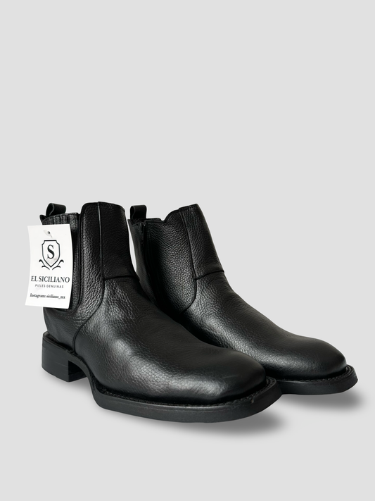 Botin Charro Negro, horma Francesa
