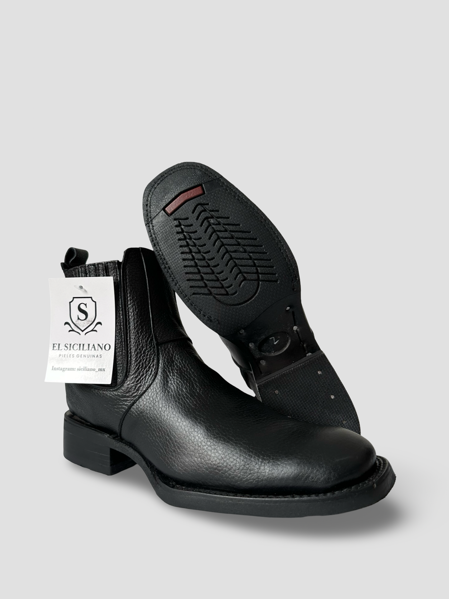 Botin Charro Negro, horma Francesa